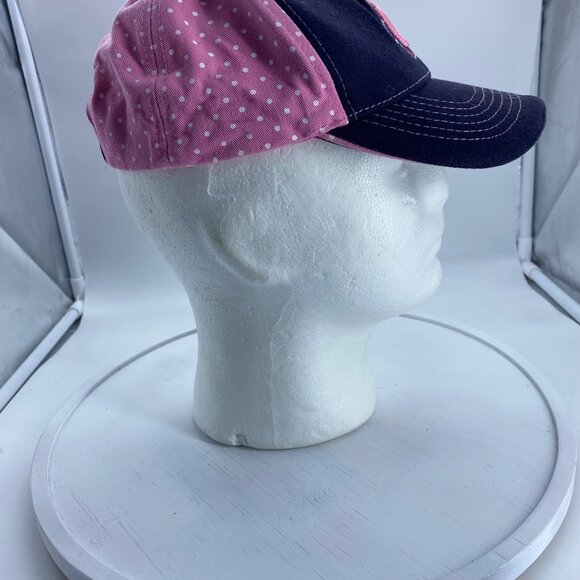 Minor League Baseball Columbus Ohio Clippers Youth Girl Hat Pink Navy Polka Dot - Picture 2 of 7